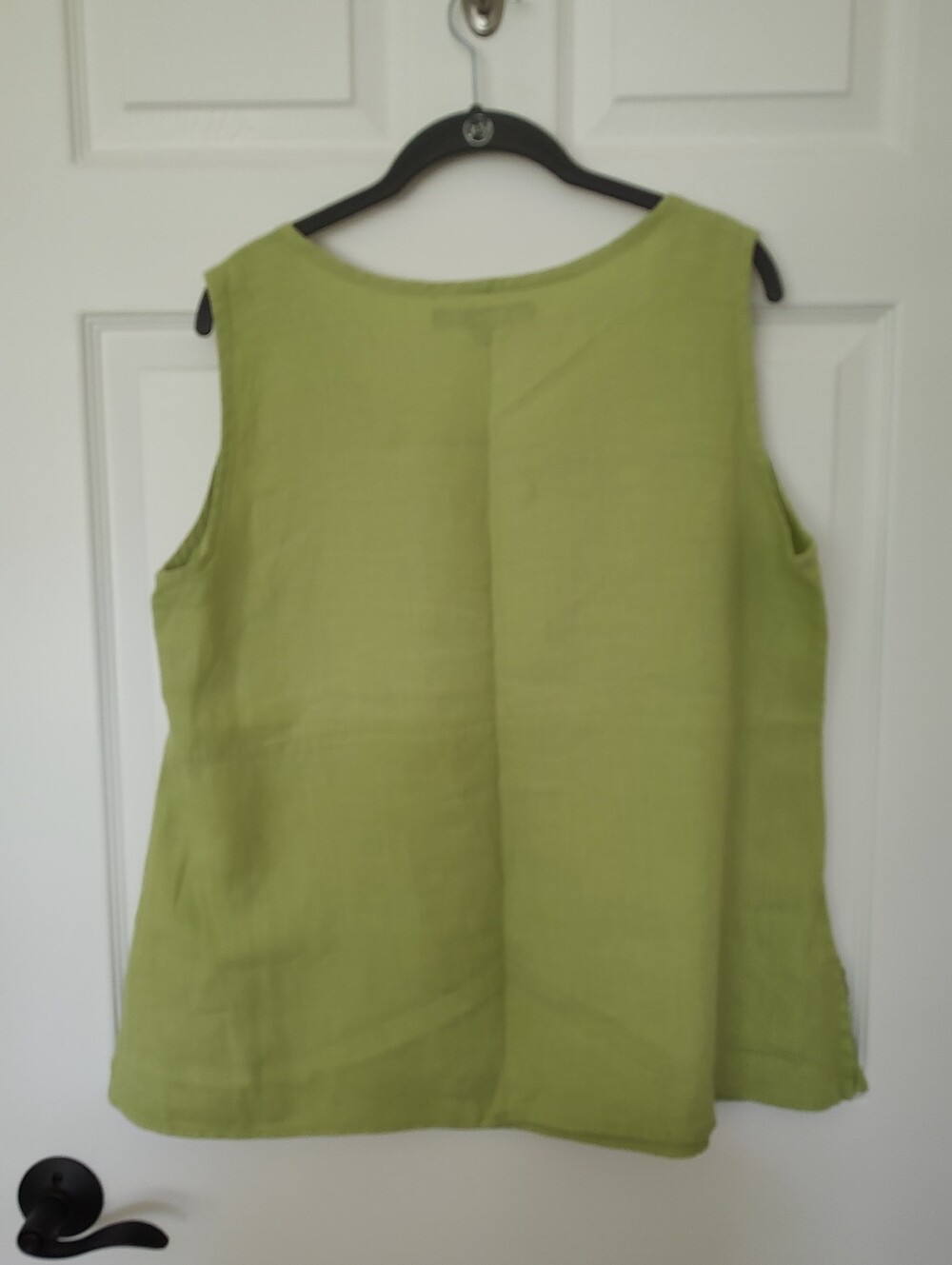 Flax Linen Green Tank Top M - Picture 2 of 9